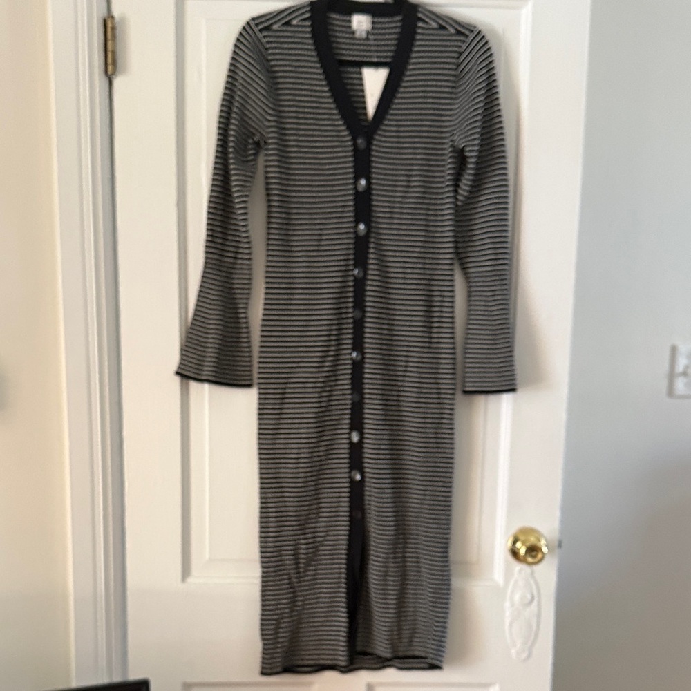 A New Day Black and White Striped Dress